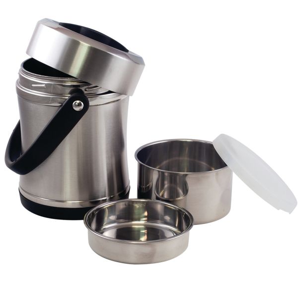 Lot de 2 boites à repas inox 1,6 L