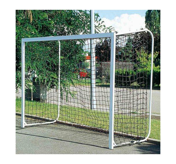 Lot de 2 buts hand scolaire acier plastifié système ancrage GES - blanc 9010