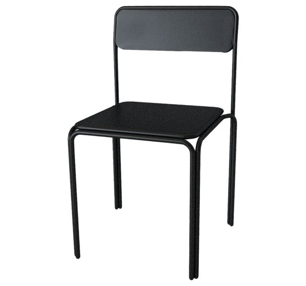 Lot de 2 chaises Bistrot assise métal
