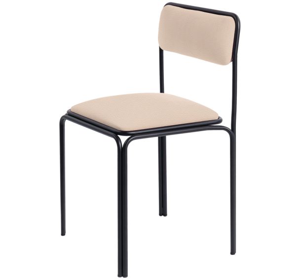 Lot de 2 chaises Bistrot assise simili-cuir Paperflow