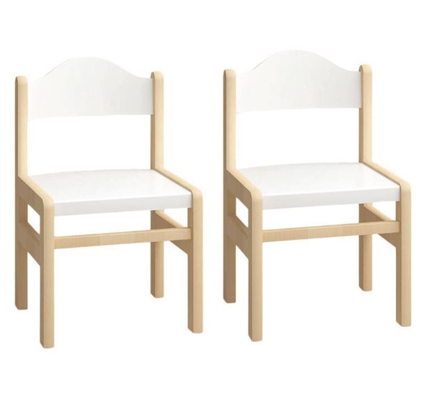 Lot de 2 chaises Lili T4 hêtre/blanc