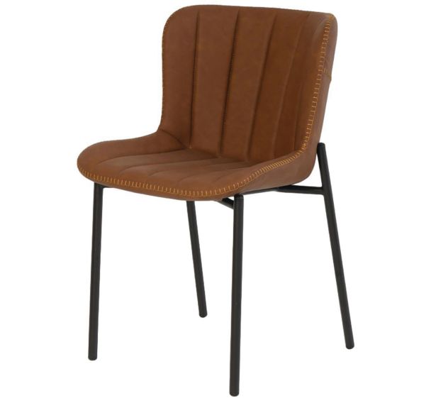 Lot de 2 chaises Mayka marron