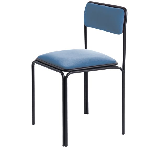 Lot de 2 chaises Bistrot assise velours Paperflow