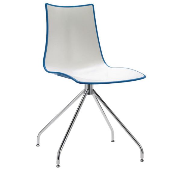 Chaises Zebra bicolore pied pivotant lot de 2 S-CAB