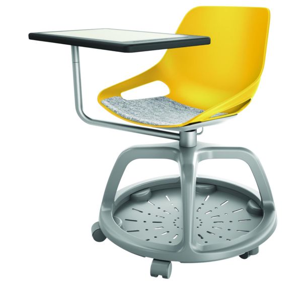 Lot de 2 chaises avec plateforme sur roulette Rosalie Campus - Eol