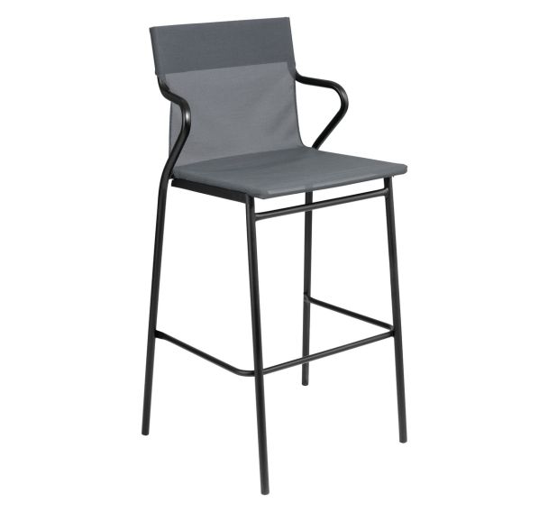 Lot de 2 chaises hautes Horizon piètement noir Lafuma Mobilier