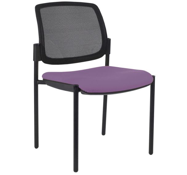 Lot de 2 chaises visiteurs Ritz dossier résille noire - Manutan Expert