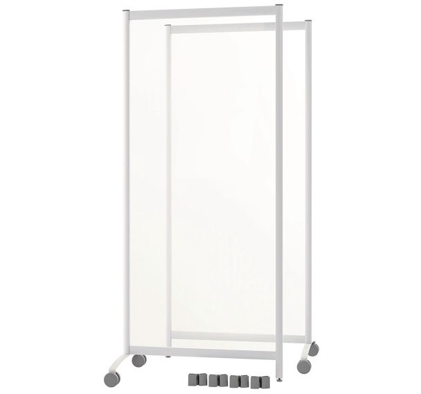 Lot de 2 cloisons de protection mobiles H.170 cm