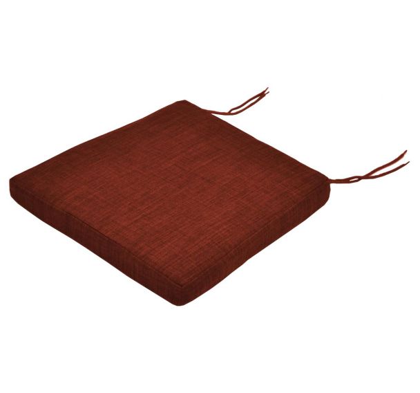 Lot de 2 coussins Galette Sunbrella tissu sienne