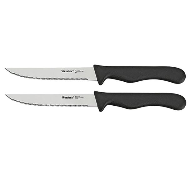 Lot de 2 couteaux à steak micro dents