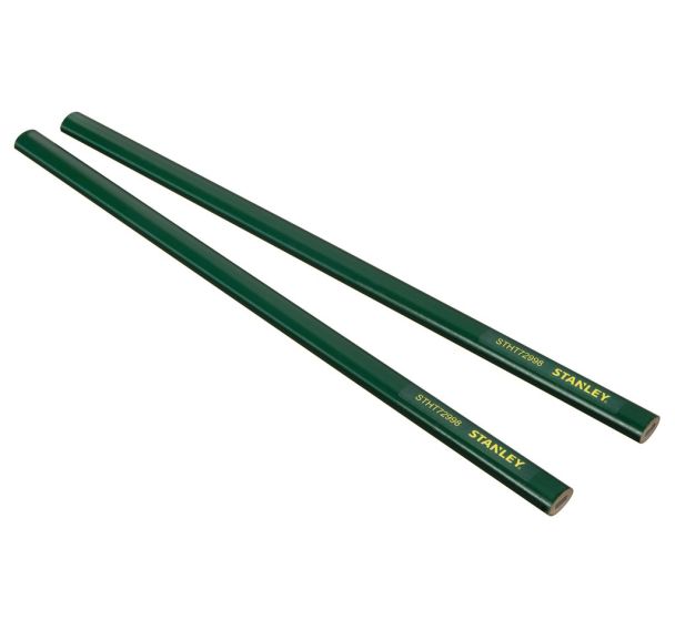 Lot de 2 crayons de maçon 30cm corps Vert