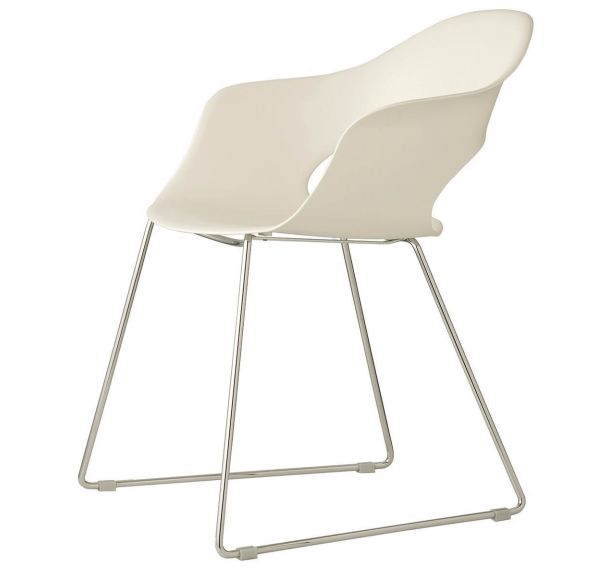 Fauteuils Lady B piètement traîneau chromé ou peint lot de 2 S-CAB