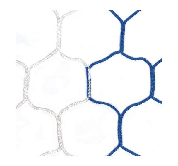 Lot de 2 filets de handball GES 4 mm hexagonale blanc/bleu