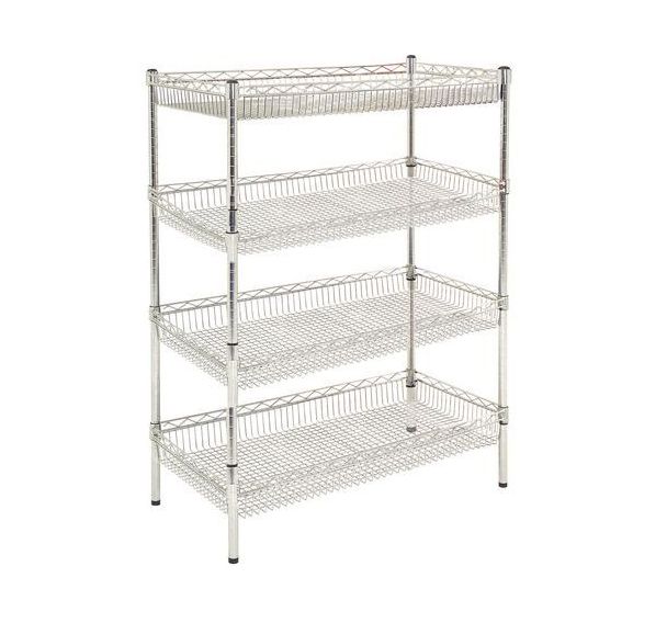 Lot de 2 panier grillagé pour desserte Quick-Store+