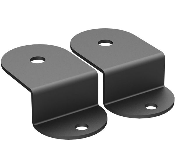 Lot de 2 pattes de fixations au sol époxy noir pour poste Format+
