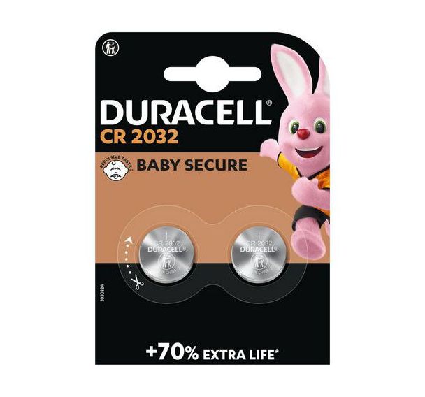 Lot de 2 pile bouton Lithium CR2032 - Pack de 2 - Duracell