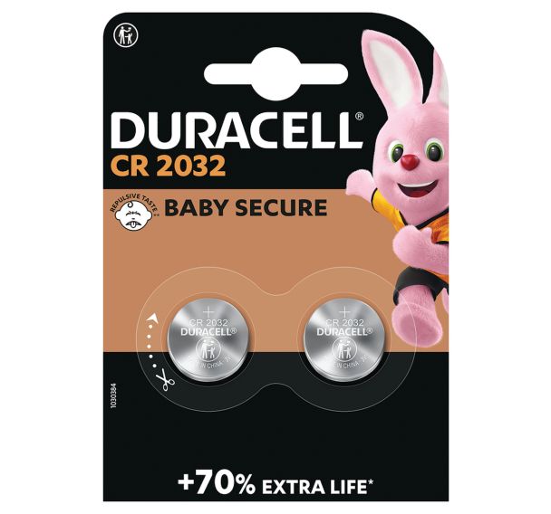 Lot de 2 pile bouton Lithium CR2032 - Pack de 2 - Duracell