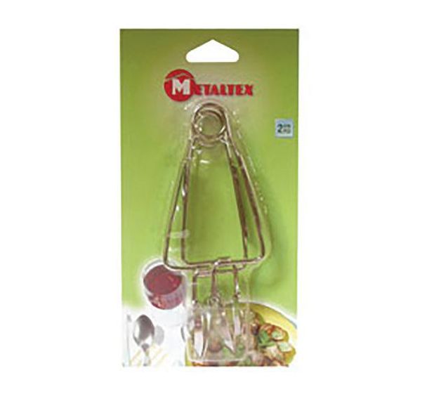 Lot de 2 pinces à escargots chromé 16cm