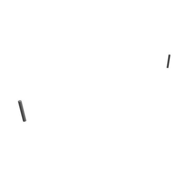 Lot de 2 pinces fixation traversante de 40cm de hauteur Twins - Eol