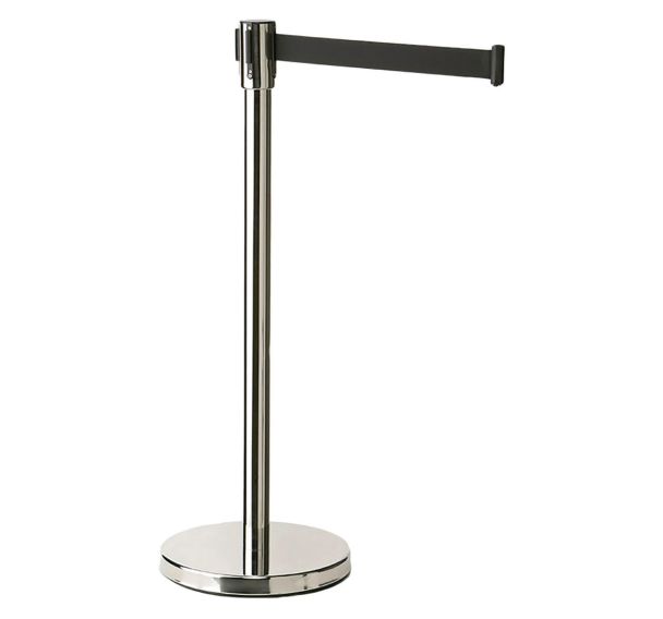 Lot de 2 poteaux de balisage à sangle 3 m Paceo - inox