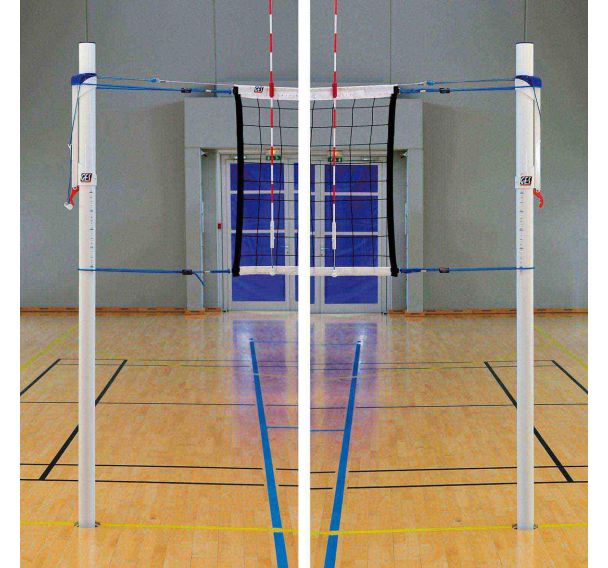 Lot de 2 poteaux de volley GES Regular en Aluminium