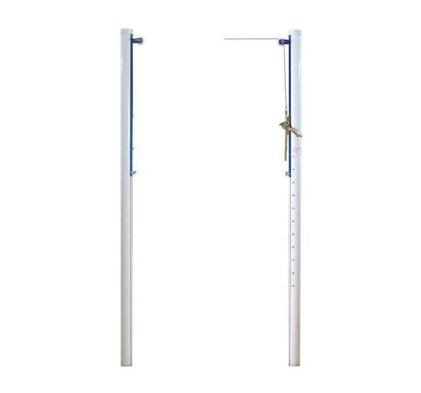 Lot de 2 poteaux de volley standard en aluminium
