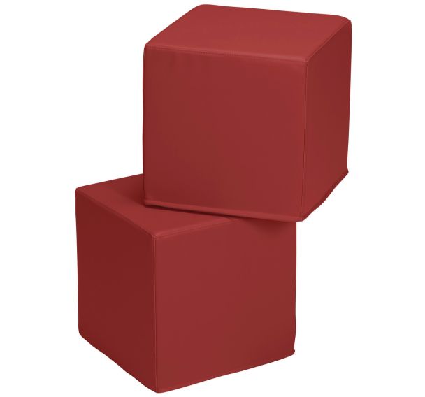 Lot de 2 poufs carrés Diabolo Junior - Manutan Expert