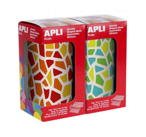 Lot de 2 rouleaux gommettes mosaïque