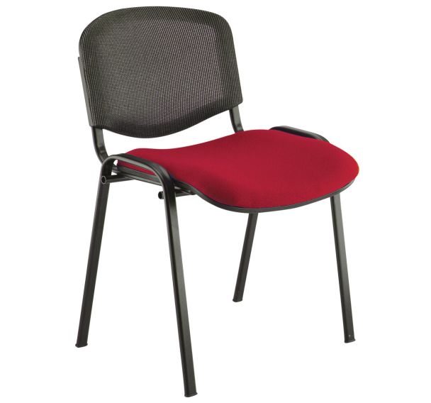 Lot de 2 chaises Technic dossier résille assise tissu M1 Sokoa