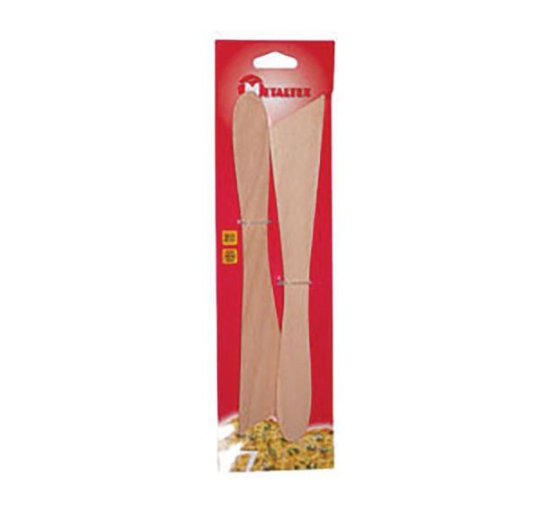 Lot de 2 spatules plate en bois 30cm