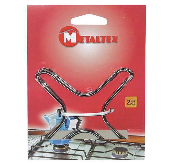 Lot de 2 supports bain marie chromés - Metaltex