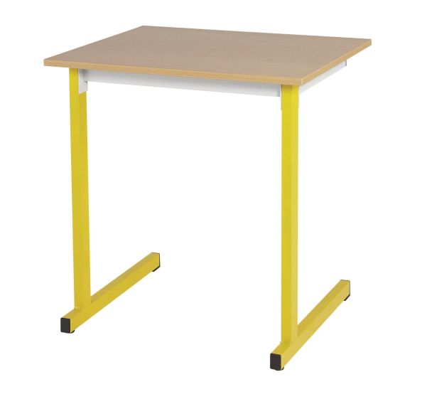 Lot de 2 tables Access pieds carrés chants alaisés plateau hêtre