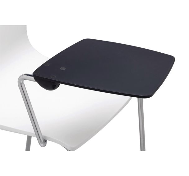 Lot de 2 tablettes technopolymère pour chaises Alice - noir