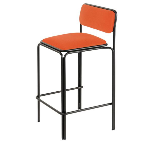 Lot de 2 tabourets hauts Bistrot assise simili-cuir Paperflow