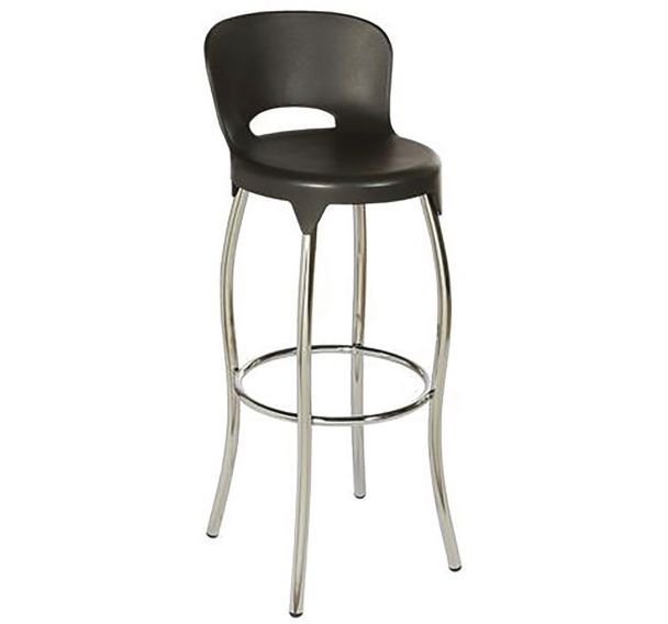 Lot de 2 tabourets hauts anthracite