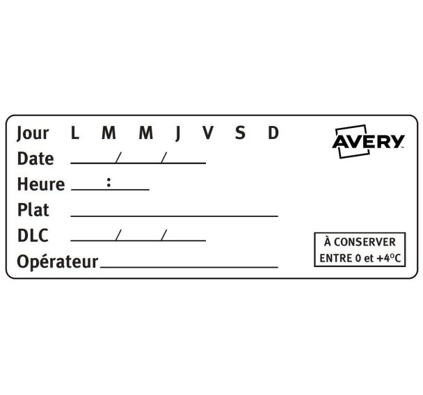 Lot de 300 Étiquette de traçabilité alimentaire pour plats témoins