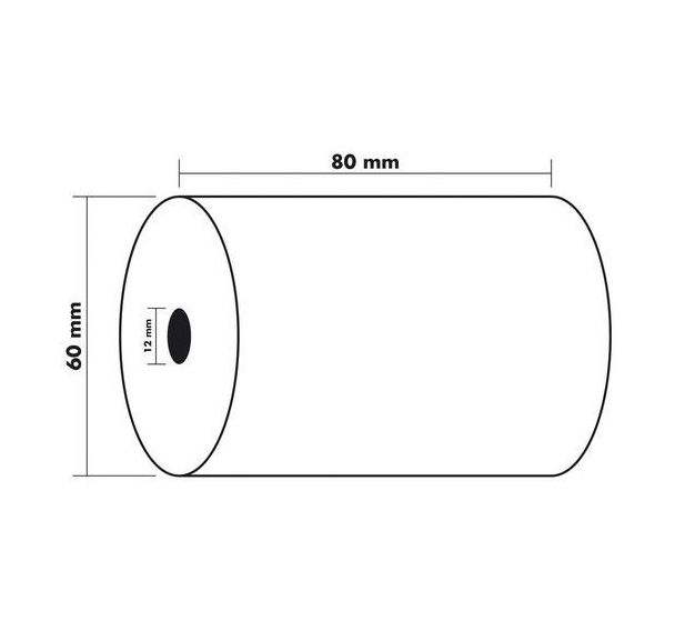 Lot de 30 Bobines pour balance 80x60x12x44 - 1 pli thermique