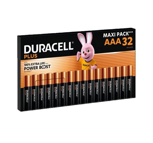 Lot de 32 Pile alcaline AAA Plus Maxi Pack - Lot de 32 - Duracell
