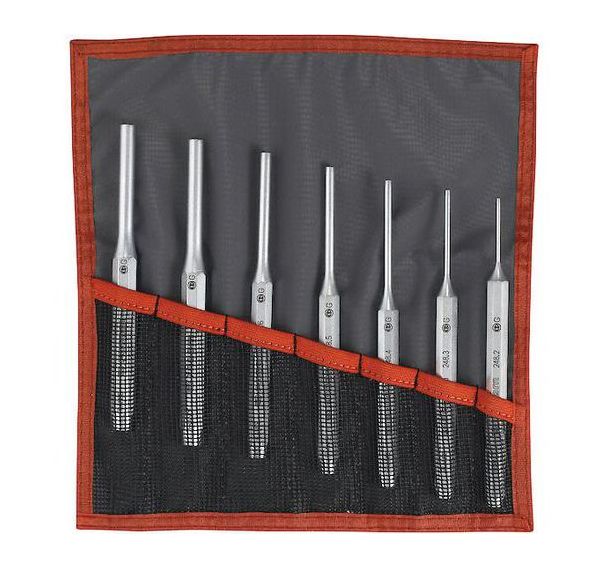Lot de 35 Jeu De 7 Chasse-Goupilles En Trousse (2 À 10 Mm)
