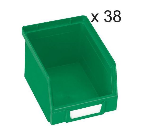 Lot de 38 bacs à bec Kangourou - Longueur 240 mm - 3.5 L - Manutan Expert