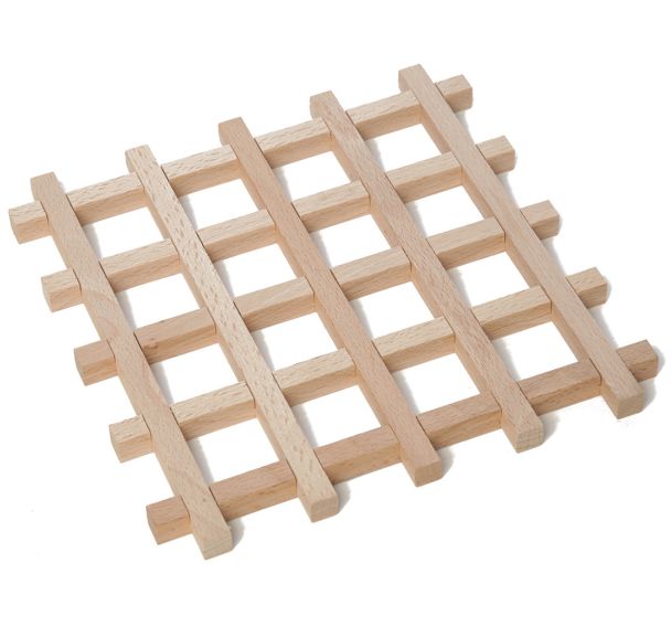 Lot de 3 Dessous de plat en bois carré 20X20 cm