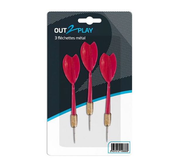 Lot de 3 Flechettes embout en métal