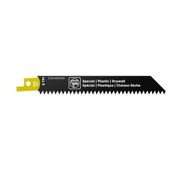 Lot de 3 Lame de scie sabre pour plaque de plâtre HCS 130 T6 DW