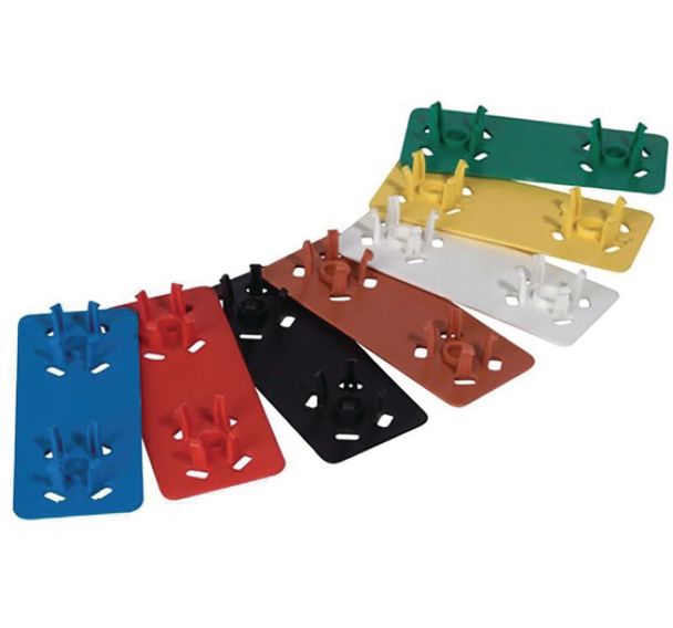 Lot de 3 Plateau a couverts gris 4 cases- 530x325xH100 mm