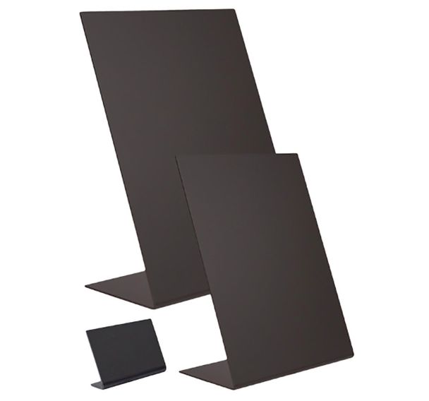 Lot de 3 ardoises de table en acrylique en de forme L A6