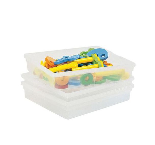 Lot de 3 bacs plats transparents - Nathan