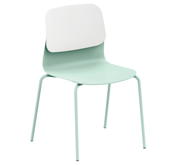 Lot de 3 chaises Klik dossier polypro bicolore