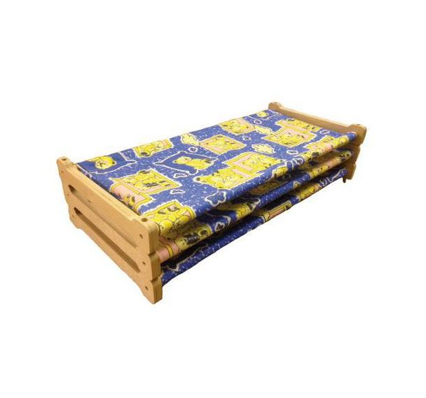Lot de 3 couchettes empilables en bois