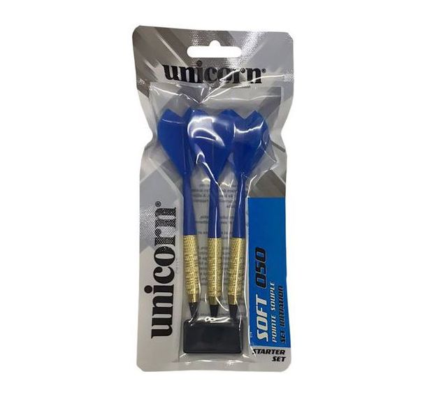 Lot de 3 fléchettes plastiques - unicorn - embout plastique