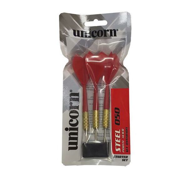 Lot de 3 fléchettes plastiques - unicorn - pointe en acier